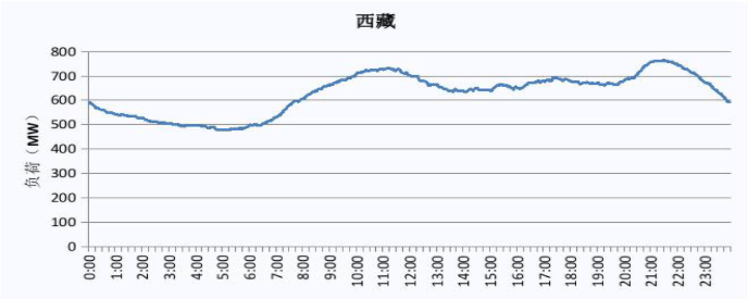 2019 西藏电网电力负荷曲线