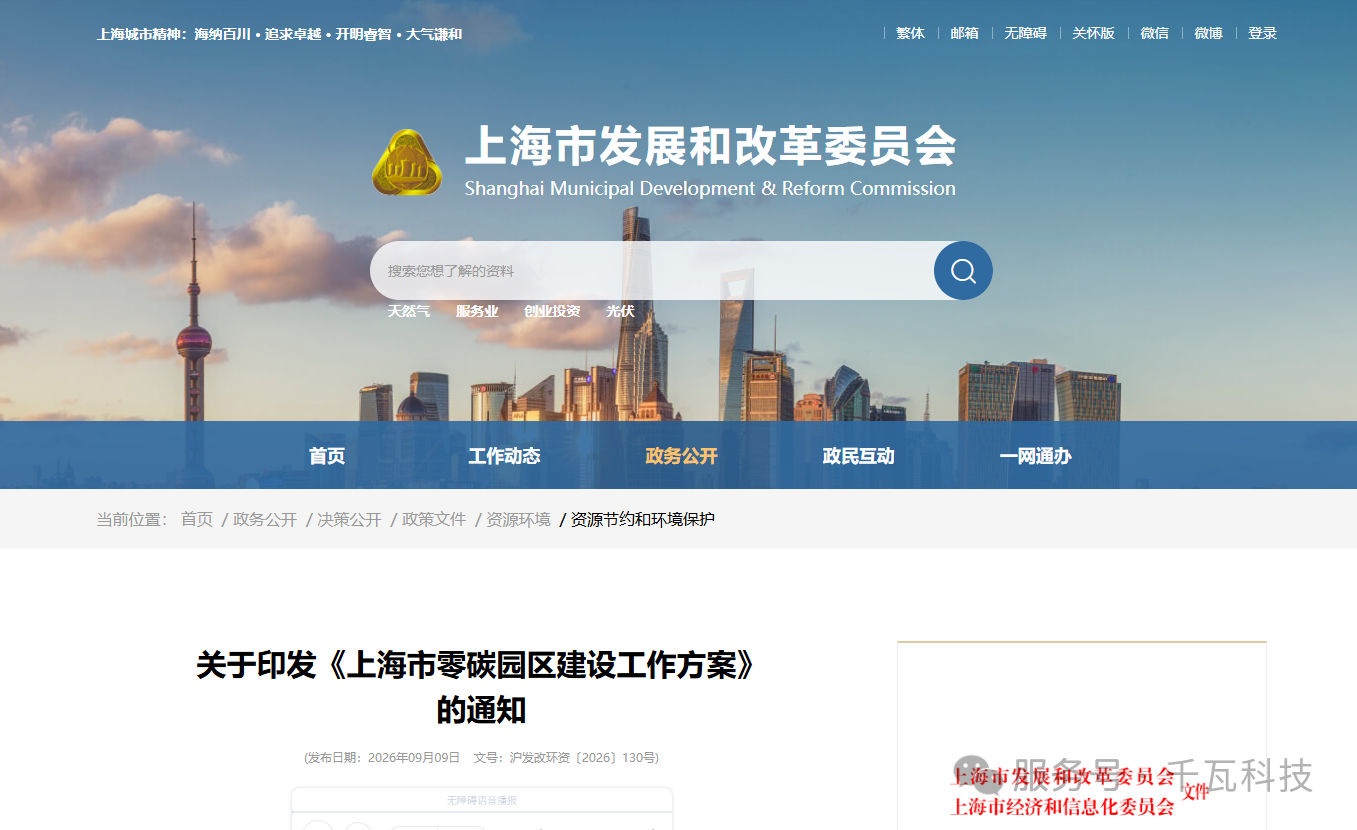 上海零碳园区建设方案发布:千瓦科技解读不同类型园区的减碳增效路径